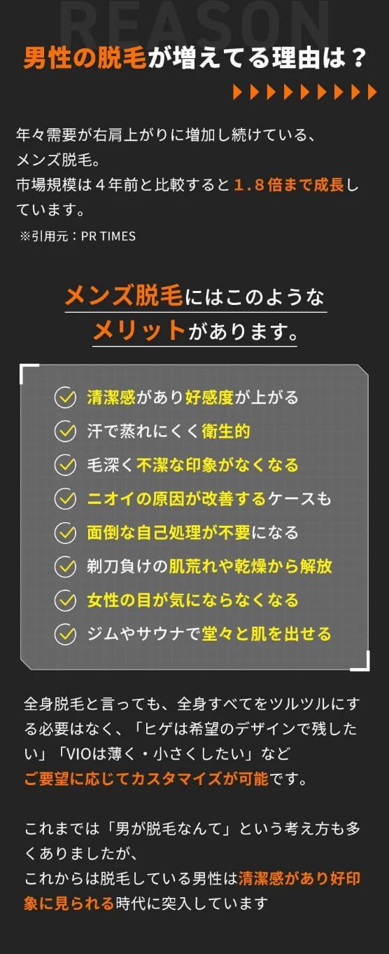 男性の脱毛が増えている理由